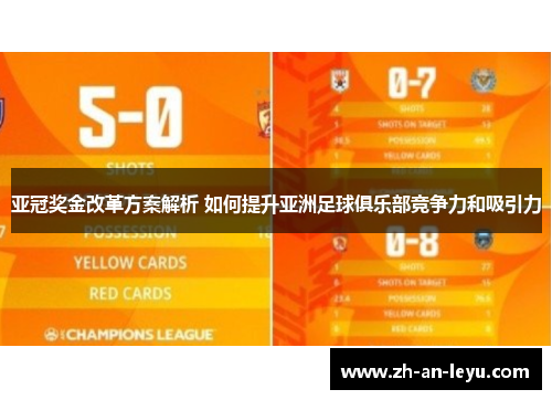 亚冠奖金改革方案解析 如何提升亚洲足球俱乐部竞争力和吸引力